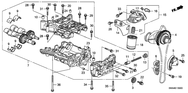 HONDA Genuine OEM TENSIONER COMP., BALANCER SHAFT CHAIN STREAM 13450-PNA-004
