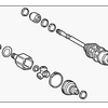 Lexus 43420-0E120 Shaft Assembly, Front Drive
