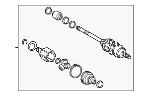 Lexus 43420-0E120 Shaft Assembly, Front Drive