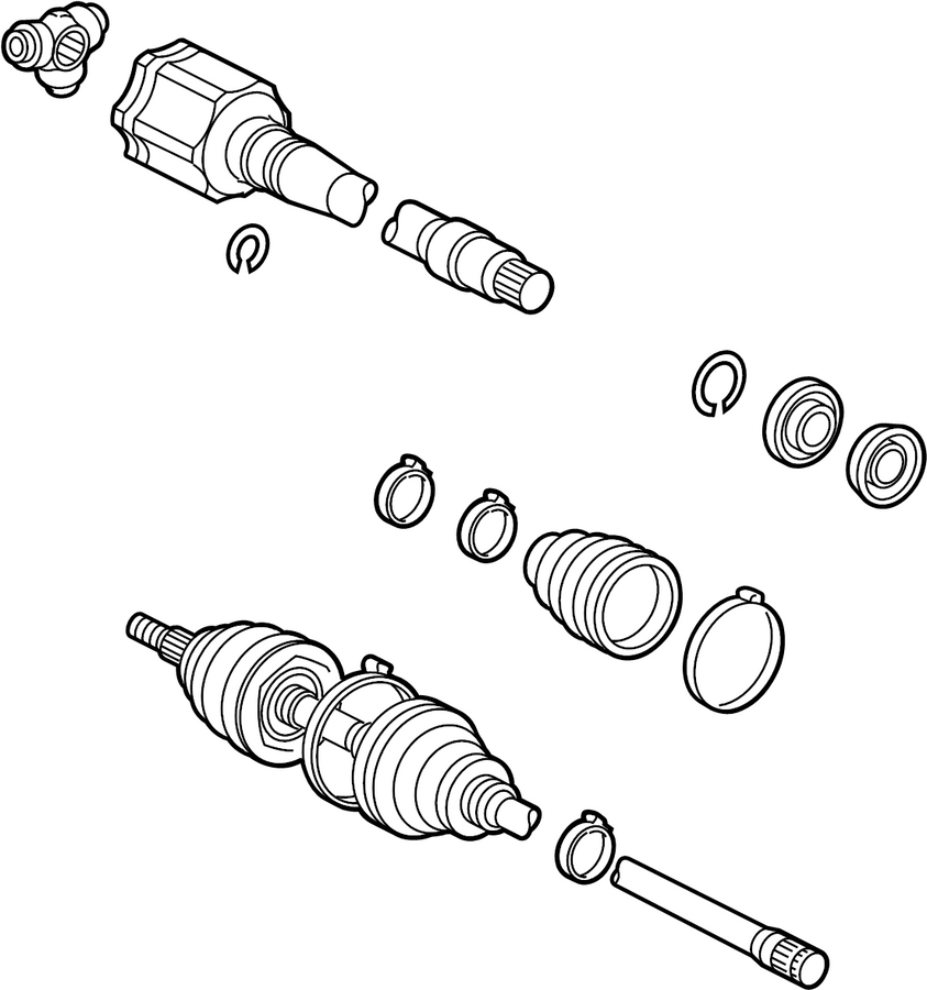 Lexus 43410-0W340 Shaft Assembly, Front Drive; 43410-0W340 Toyota Shaft assy, front drive, rh 434100W340, New Genuine OEM Part