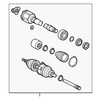 Lexus 43410-0W340 Shaft Assembly, Front Drive; 43410-0W340 Toyota Shaft assy, front drive, rh 434100W340, New Genuine OEM Part